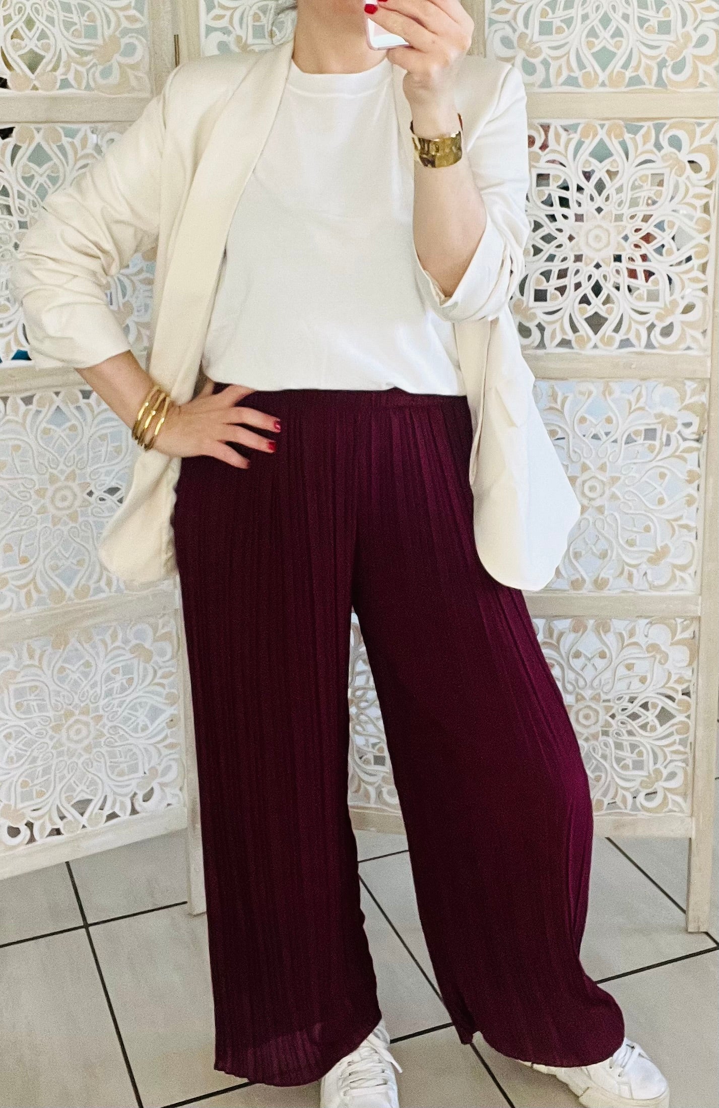 Pantalon Rachel Bordeaux