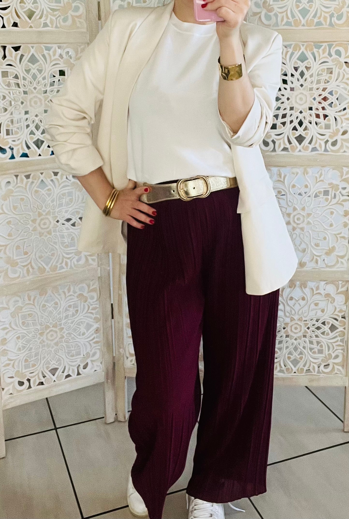 Pantalon Rachel Bordeaux