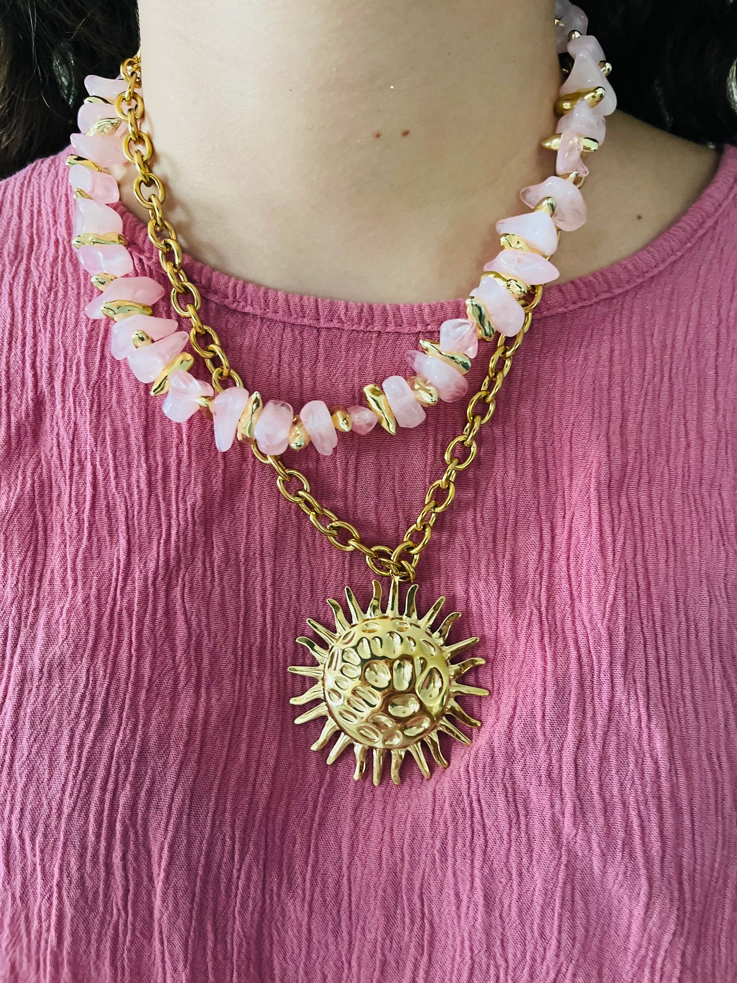 collier Solar rose