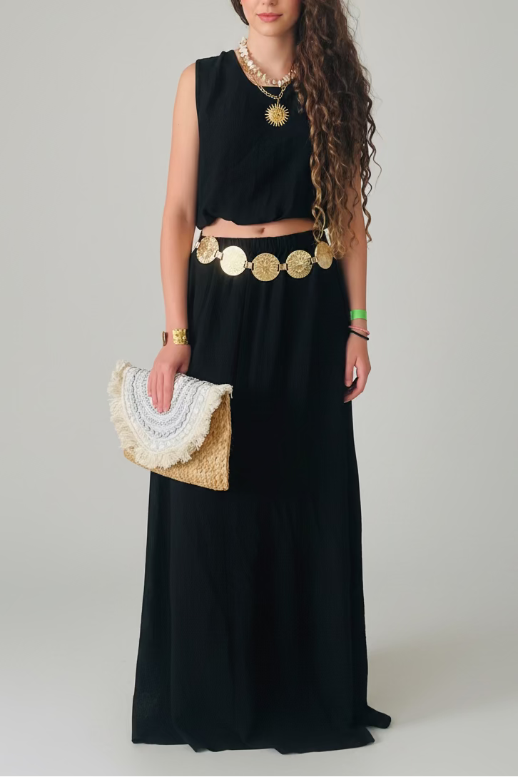 Ensemble crop top et jupe - fabrication italienne