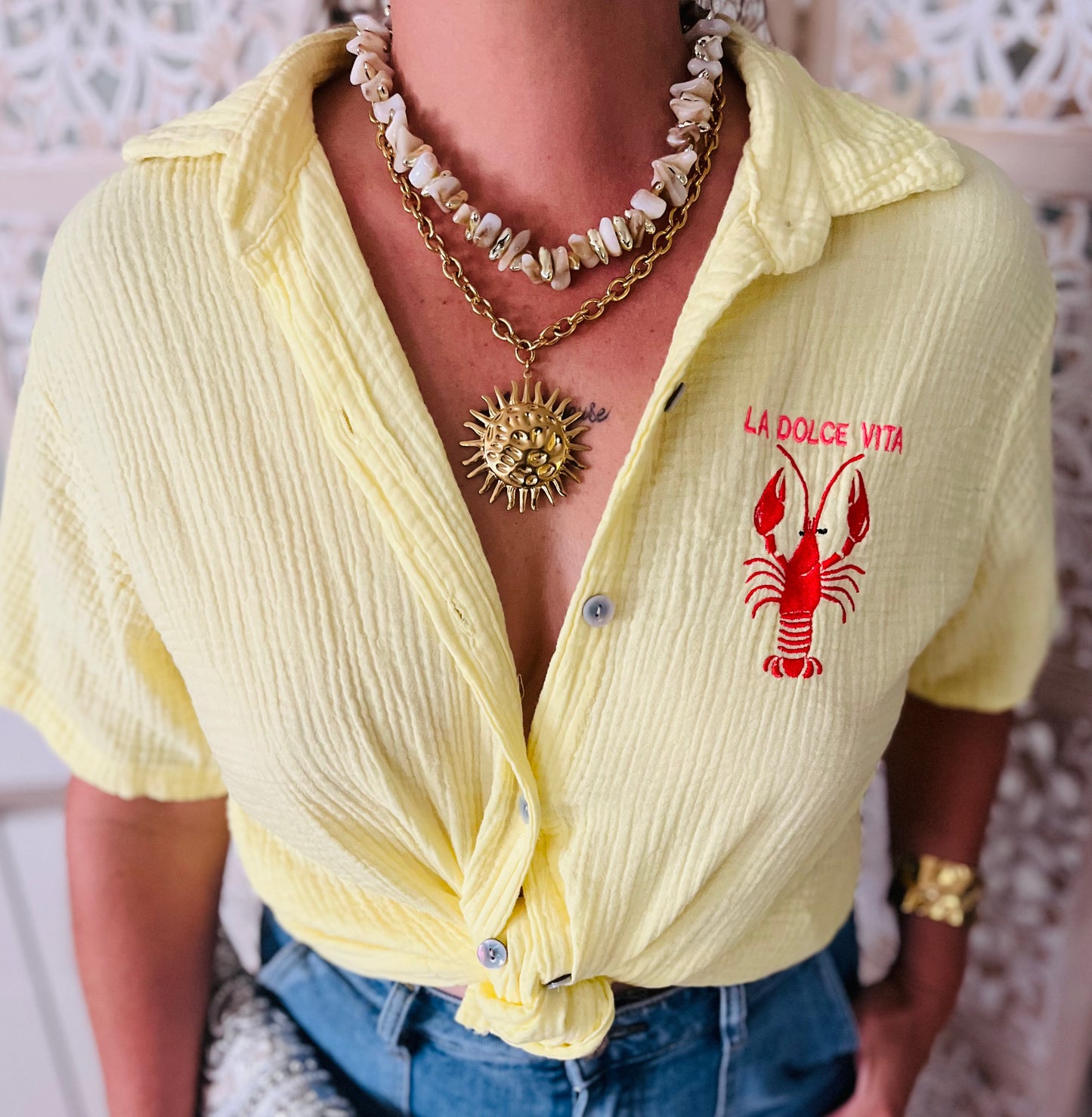 Collier Solar beige