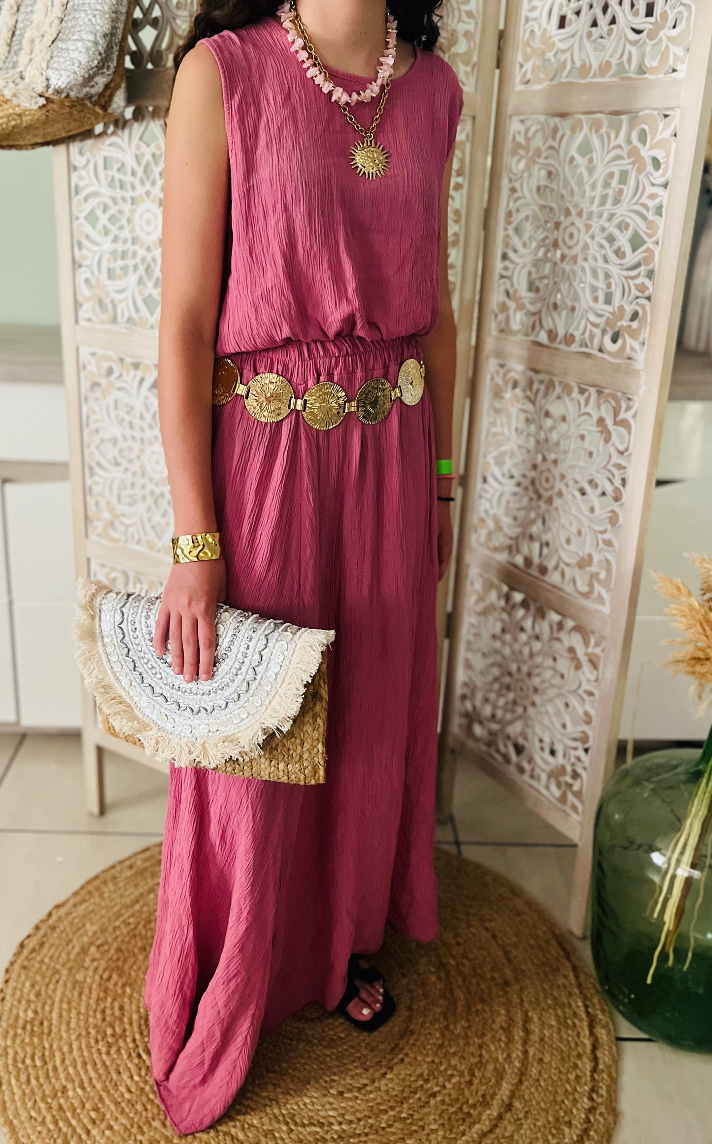 Top Lilia vieux rose