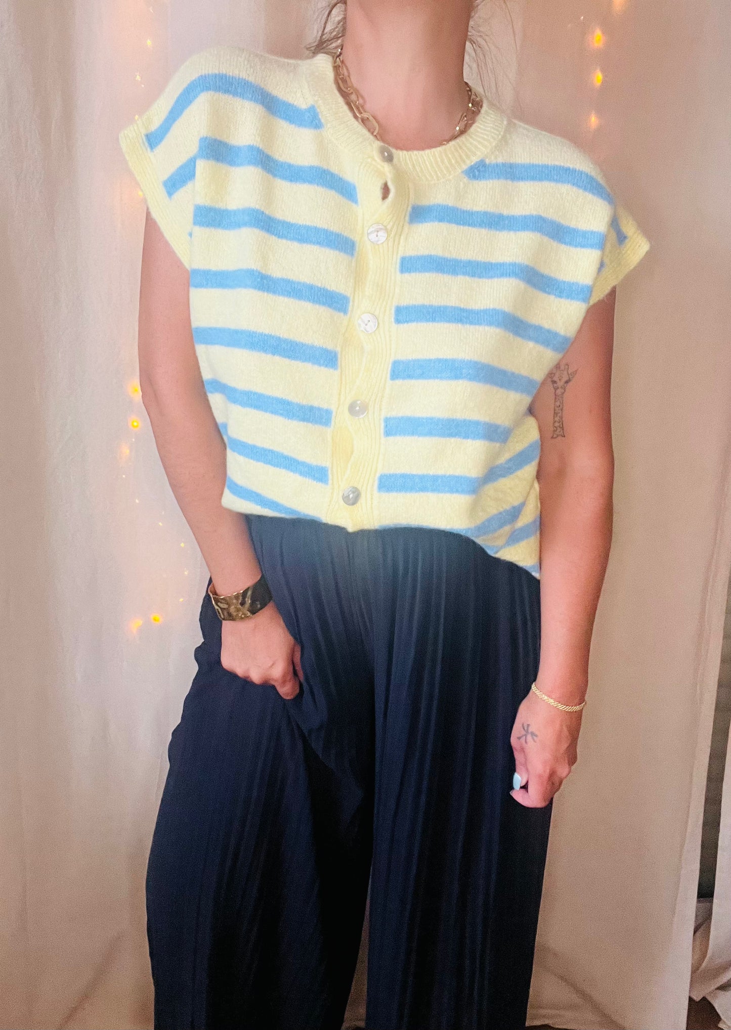 Gilet Gabin jaune et bleu