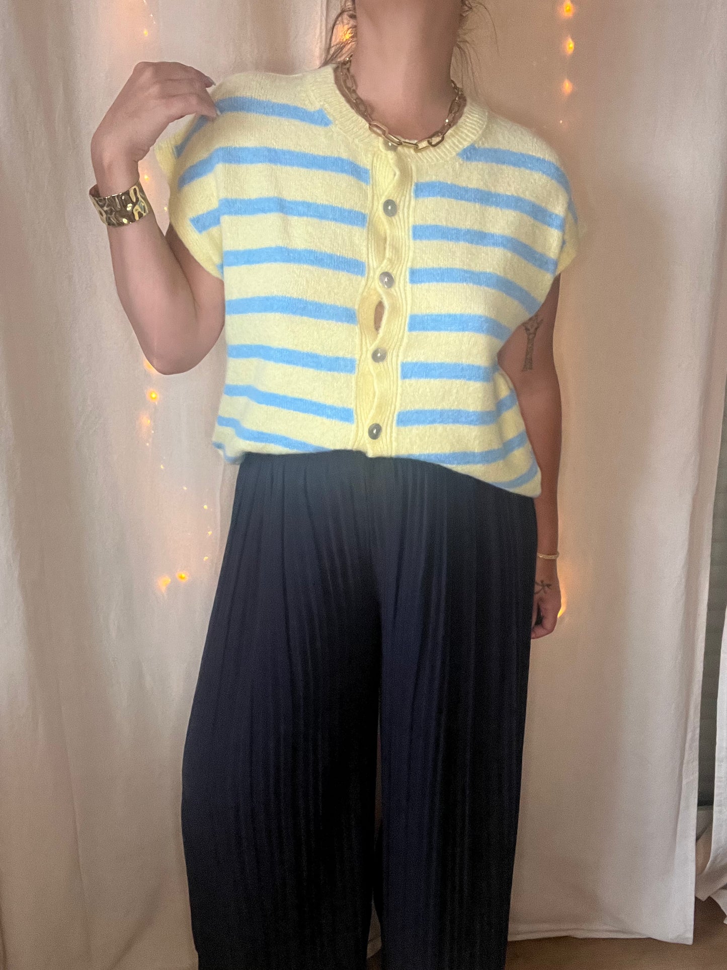 Gilet Gabin jaune et bleu
