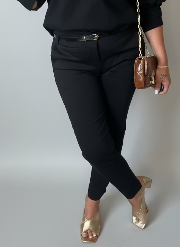 Pantalon cigarette noir - Taille 38 à 44