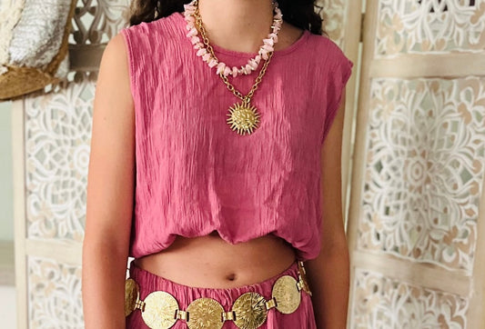 Top Lilia vieux rose