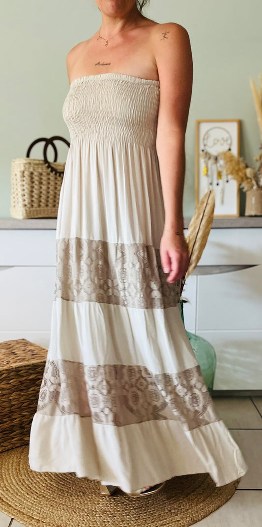 Robe bustier Léa beige